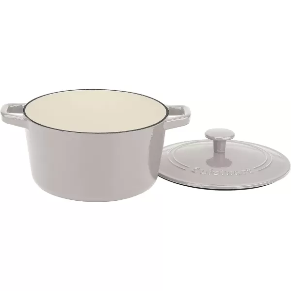 imageCuisinart Chefs Classic Enameled Cast Iron Round Covered Casserole Cardinal Red 7 QuartLinen