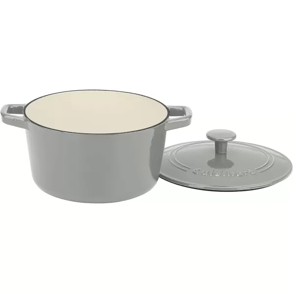 imageCuisinart Chefs Classic Enameled Cast Iron Round Covered Casserole Cardinal Red 7 QuartSage