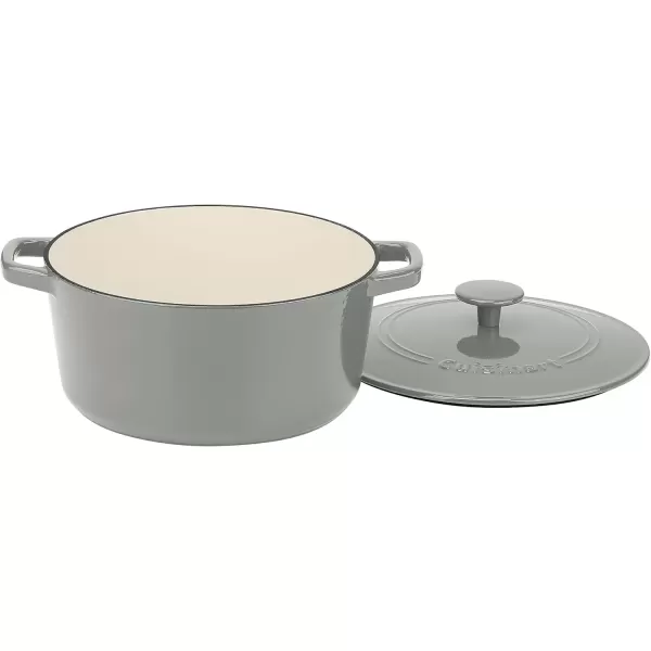 imageCuisinart Chefs Classic Enameled Cast Iron Round Covered Casserole Cardinal Red 7 QuartSage