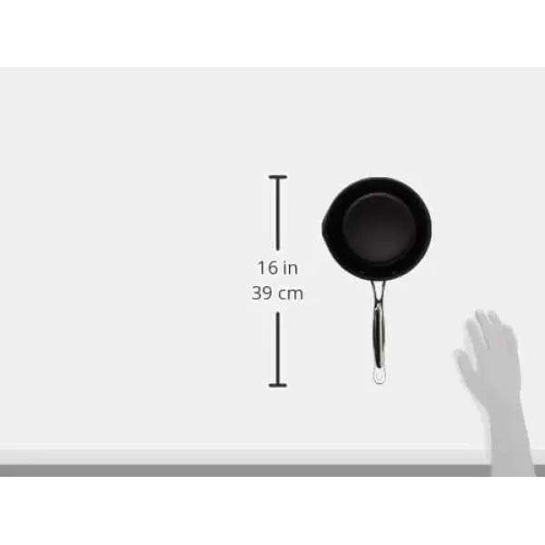 imageCuisinart Chefs Classic Nonstick HardAnodized 15Quart Saucepan with Lid BlackCook and Pour Saucepan wCover