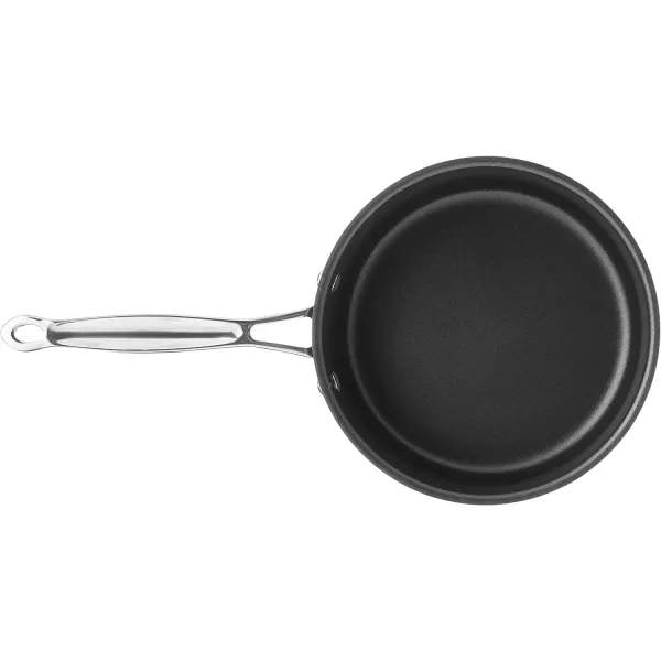 imageCuisinart Chefs Classic Nonstick HardAnodized 15Quart Saucepan with Lid BlackSaucepan wCover