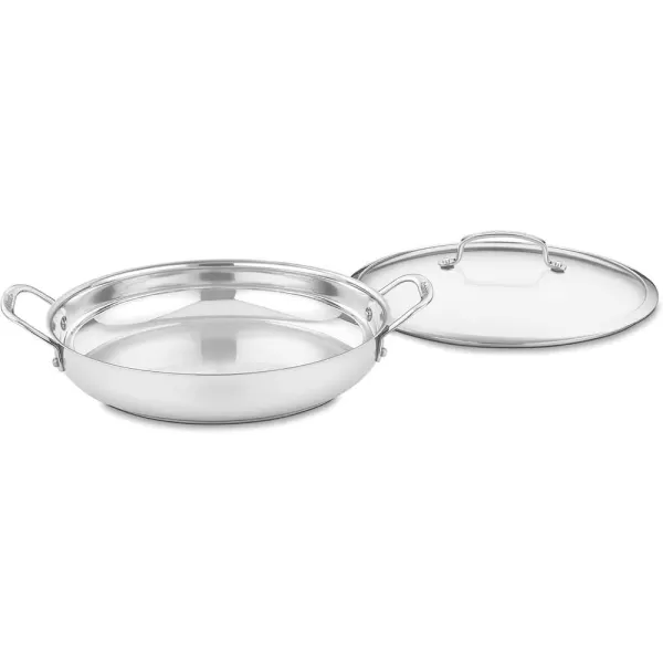 imageCuisinart Contour Stainless 12Inch Everyday Pan with Glass CoverSilver