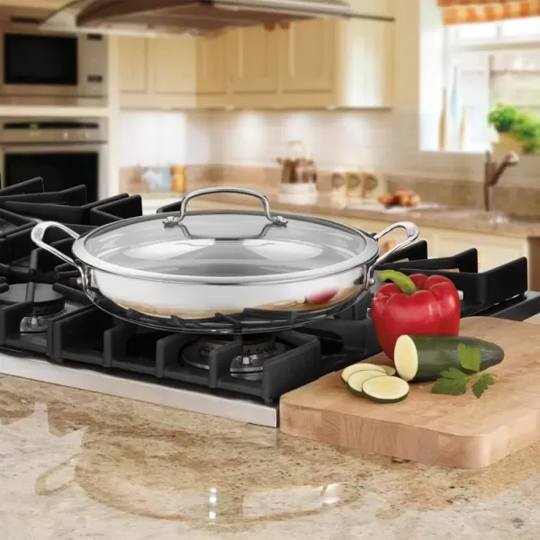 imageCuisinart Contour Stainless 12Inch Everyday Pan with Glass CoverSilver