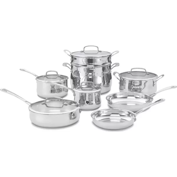 imageCuisinart Contour Stainless 13Piece Cookware SetSilver