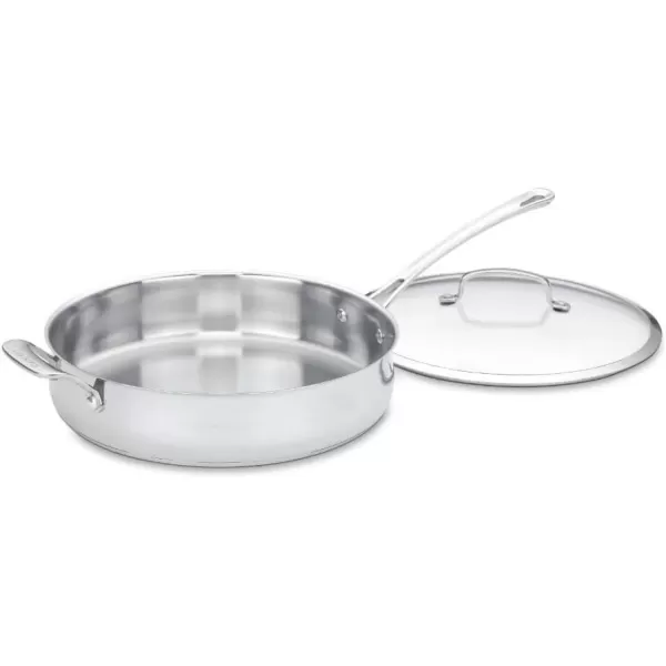 imageCuisinart Contour Stainless 5Quart Saute Pan with Helper Handle and Glass CoverSilverSilver