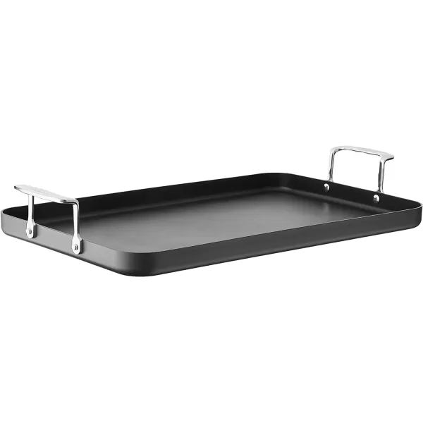 imageCuisinart Double Burner Griddle Chefs Classic Nonstick Hard Anodized Stainless Steel 65535 13Inch x 20InchDouble Burner Griddle