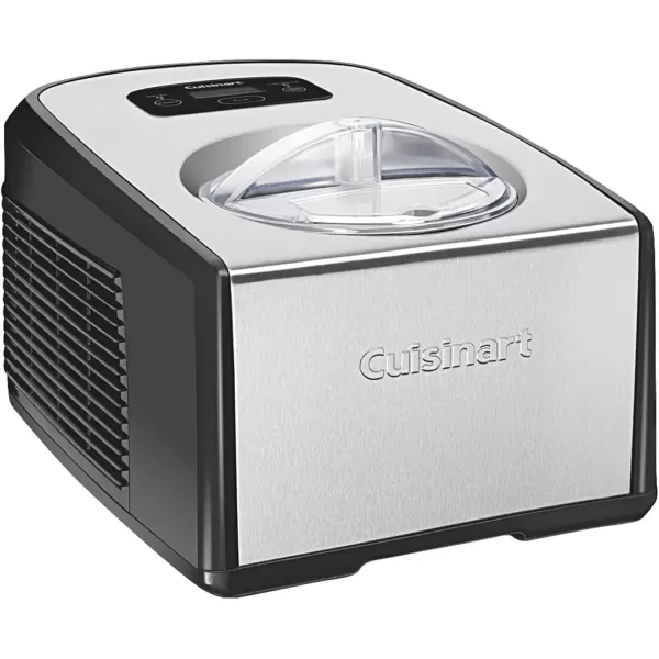 imageCuisinart ICE100 15Quart Ice Cream and Gelato Maker Fully Automatic with a Commercial Quality Compressor and 2Paddles 10Minute Keep Cool Feature Black and Stainless Steel