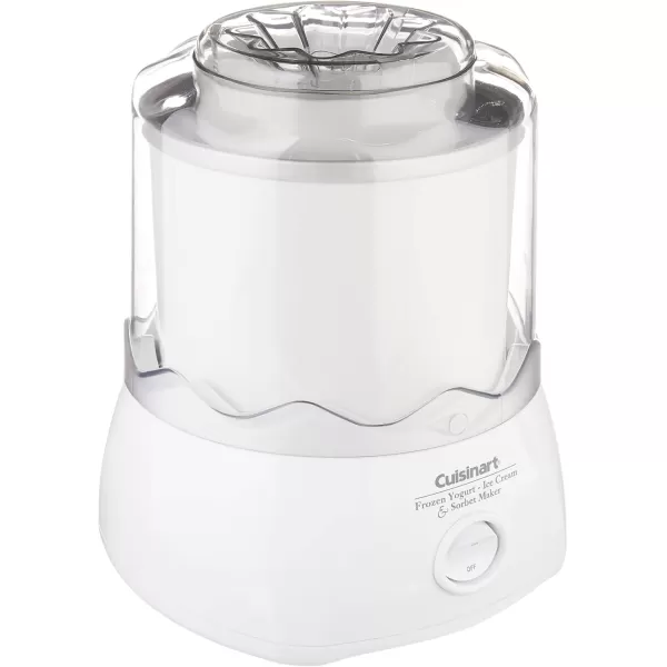 imageCuisinart ICE20P1 Automatic 15Quart Frozen Yogurt Ice Cream and Sorbet Maker Makes Frozen Treats in less than 20Minutes White