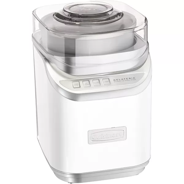 imageCuisinart ICE60WP1 2Quart Cool Creations Ice Cream Frozen Yogurt Gelato and Sorbet Maker LCD Screen with Countdown Timer Makes Frozen Treats in 20Minutes or Less Stainless SteelWhiteIce Cream Maker without Countdown Timer