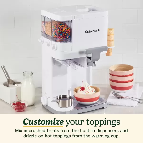 imageCuisinart Soft Serve Ice Cream Machine Mix It In Ice Cream Maker for Frozen Yogurt Sorbet Gelato Drinks 15 Quart White ICE48