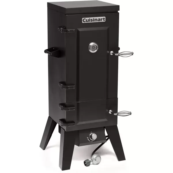 imageCuisinart 36 Vertical Propane Smoker 4 Removable Racks Spacious BBQ Smoker with Wood ampamp Water Trays 15000 BTU Heat for Smoked Meat Brisket Jerky ampamp Fish Perfect for Tailgates Backyard ampamp Camping