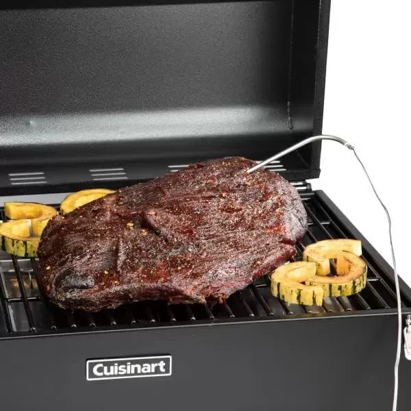 imageCuisinart 8in1 Portable Wood Pellet Grill and Smoker Compact for RV Tailgates Camping ampamp Backyard Cooking Smoky Flavor Versatile Meat SmokerPortable Wood Pellet Grill and Smoker