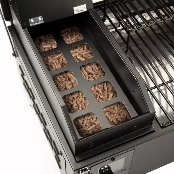 imageCuisinart 8in1 Portable Wood Pellet Grill and Smoker Compact for RV Tailgates Camping ampamp Backyard Cooking Smoky Flavor Versatile Meat SmokerPortable Wood Pellet Grill and Smoker