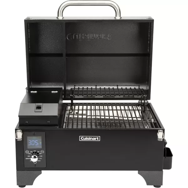 imageCuisinart 8in1 Portable Wood Pellet Grill and Smoker Compact for RV Tailgates Camping ampamp Backyard Cooking Smoky Flavor Versatile Meat SmokerPortable Wood Pellet Grill and Smoker
