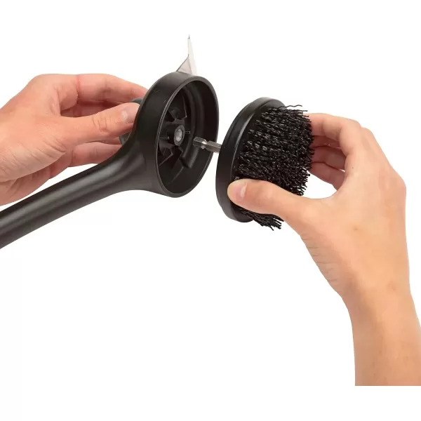 imageCuisinart CCB2919 Quick Swap Grill Brush  BBQ Grill Cleaning Brush  Crimped Nylon Bristles  Swap The Brush Handle with Power DrillQuick Swap Grill Cleaning Brush