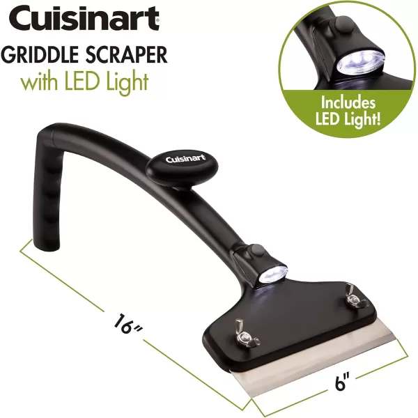 imageCuisinart CCB9101 Griddle Scraper with LED Light 6quot Stainless Steel Blade with Ergonomic Handle