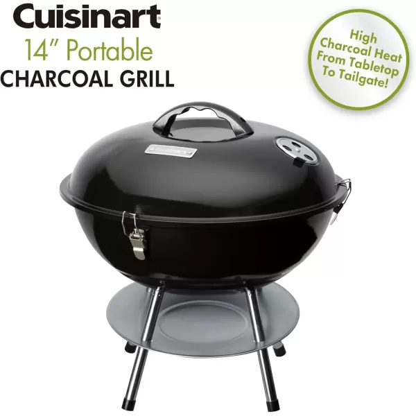 imageCuisinart CCG216 Portable Charcoal Grill 16quot BlackPortable Charcoal Grill  14 Black