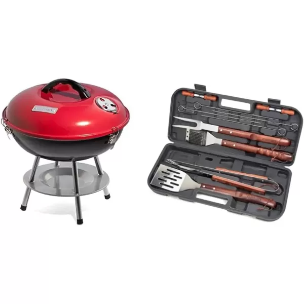 imageCuisinart CCG216 Portable Charcoal Grill 16quot BlackPortable Charcoal Grill  14 Red