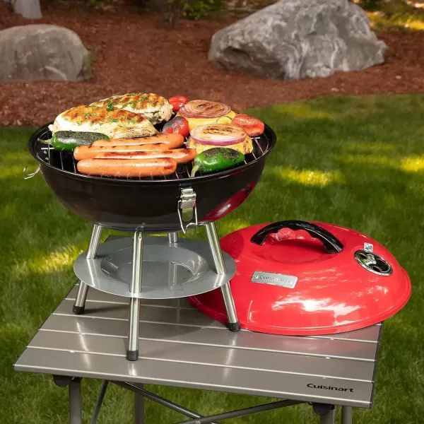 imageCuisinart CCG216 Portable Charcoal Grill 16quot BlackPortable Charcoal Grill  14 Red
