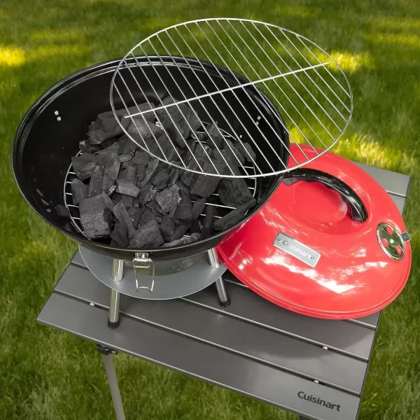 imageCuisinart CCG216 Portable Charcoal Grill 16quot BlackPortable Charcoal Grill  14 Red