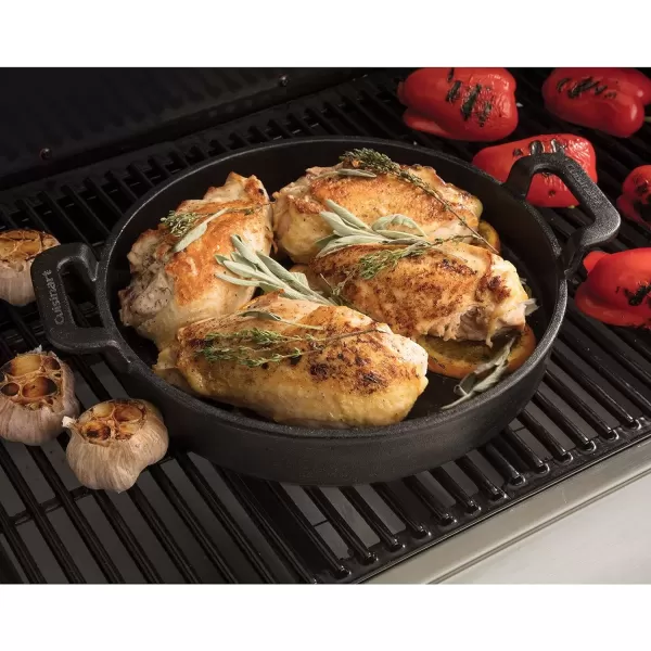 imageCuisinart CCP1000 PreSeasoned Cast Iron Griddle Pan 10quotPreSeasoned Cast Iron Griddle Pan  10