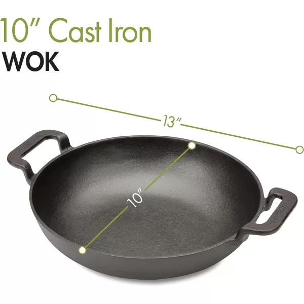 imageCuisinart CCW800 Preseasoned Cast Iron Grilling Wok 10quotPreseasoned Cast Iron Grilling Wok  10