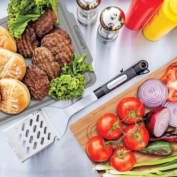 imageCuisinart CDT010 BBQ Defrosting Tray BlackBamboo Cutting Board with Hidden Tray