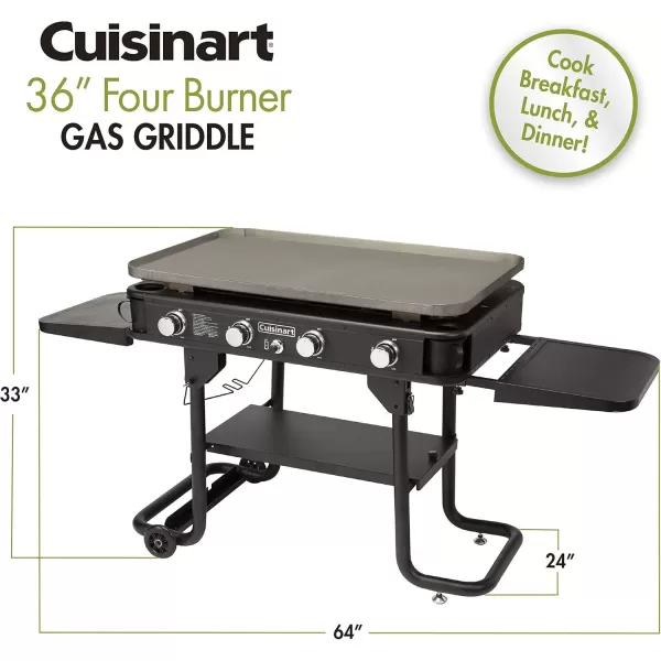 imageCuisinart CGG0036 36quot Four Burner Gas GriddleFour Burner Gas Griddle  36