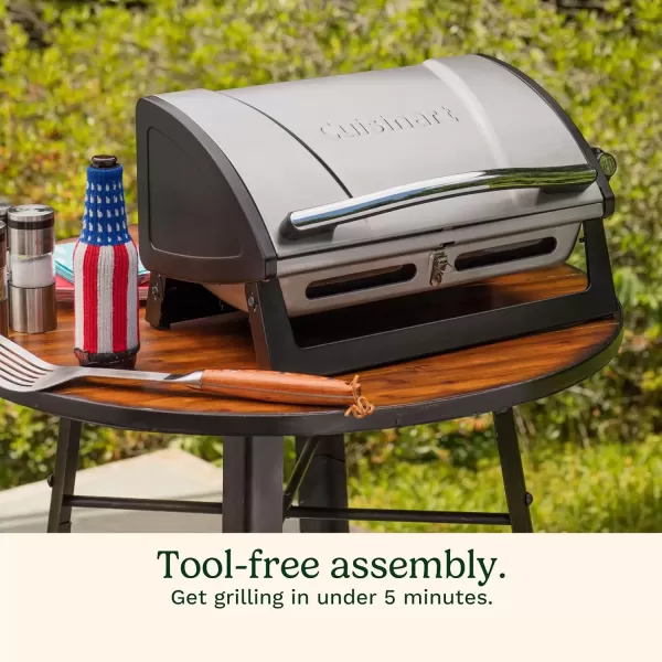 imageCuisinart CGG059A Grillster 8000 BTU Portable Propane Tabletop Gas GrillGrillster 8 000 BTU Portable Gas Grill Newer Version