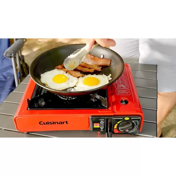 imageCuisinart CGG1050 Portable Butane Camping Stove with Carrying Case  8000 BTU Burner  Perfect for Camping and Tailgating 134quot x 109quot x 435quotPortable Butane Camping Stove with Carrying Case
