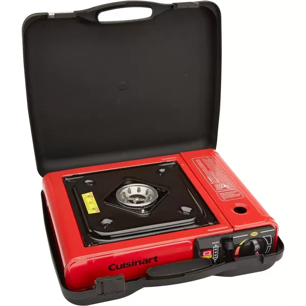 imageCuisinart CGG1050 Portable Butane Camping Stove with Carrying Case  8000 BTU Burner  Perfect for Camping and Tailgating 134quot x 109quot x 435quotPortable Butane Camping Stove with Carrying Case