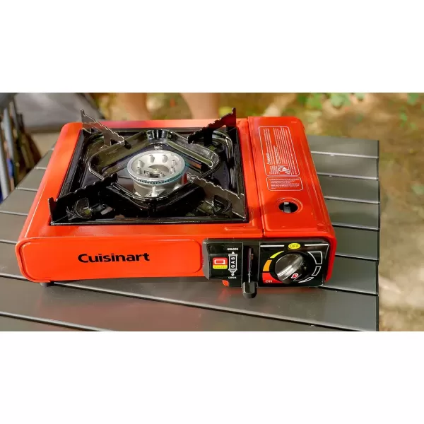 imageCuisinart CGG1050 Portable Butane Camping Stove with Carrying Case  8000 BTU Burner  Perfect for Camping and Tailgating 134quot x 109quot x 435quotPortable Butane Camping Stove with Carrying Case