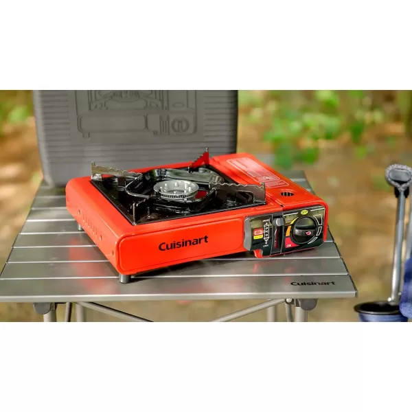 imageCuisinart CGG1050 Portable Butane Camping Stove with Carrying Case  8000 BTU Burner  Perfect for Camping and Tailgating 134quot x 109quot x 435quotPortable Butane Camping Stove with Carrying Case
