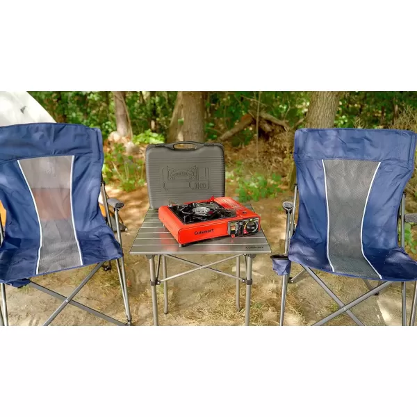 imageCuisinart CGG1050 Portable Butane Camping Stove with Carrying Case  8000 BTU Burner  Perfect for Camping and Tailgating 134quot x 109quot x 435quotPortable Butane Camping Stove with Carrying Case