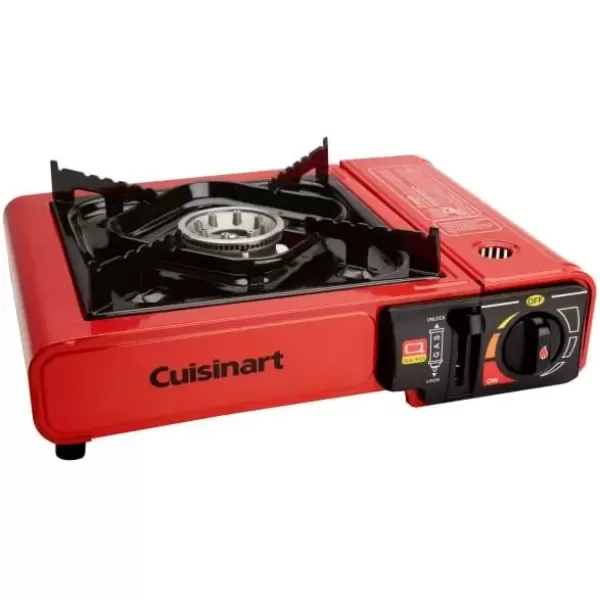 imageCuisinart CGG1050 Portable Butane Camping Stove with Carrying Case  8000 BTU Burner  Perfect for Camping and Tailgating 134quot x 109quot x 435quotPortable Butane Camping Stove with Carrying Case