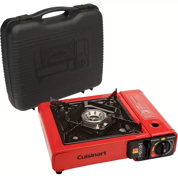 imageCuisinart CGG1050 Portable Butane Camping Stove with Carrying Case  8000 BTU Burner  Perfect for Camping and Tailgating 134quot x 109quot x 435quotPortable Butane Camping Stove with Carrying Case