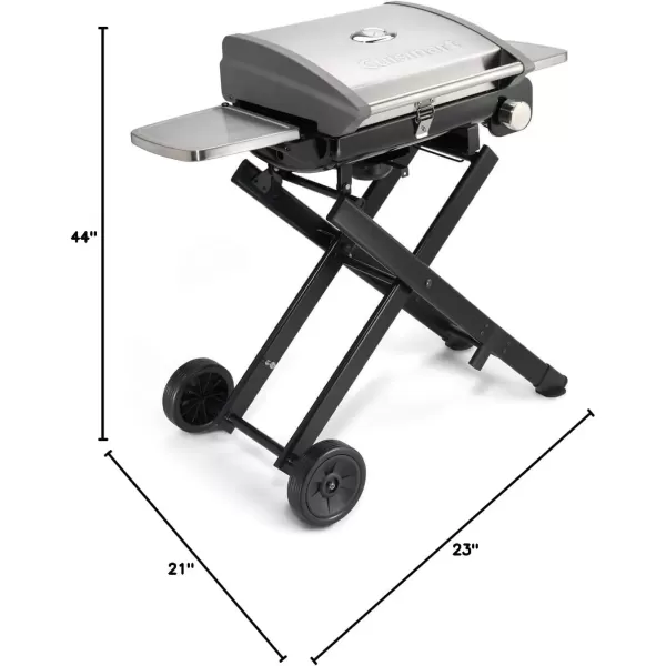 imageCuisinart CGG240 All Foods 273quot L x 38quot W x 235quot H RollAway Gas Grill Stainless SteelGrill