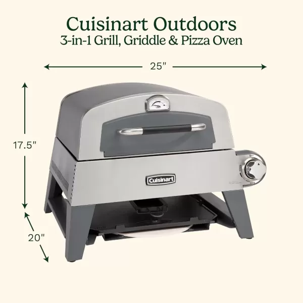 imageCuisinart CGG403 3in1 Grill Griddle and Pizza Oven Stainless Steel