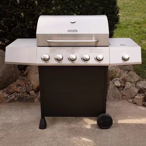 imageCuisinart CGG7400 Propane 54 Inch Full Size FourBurner Gas GrillFive Burner Gas Grill with Side Burner