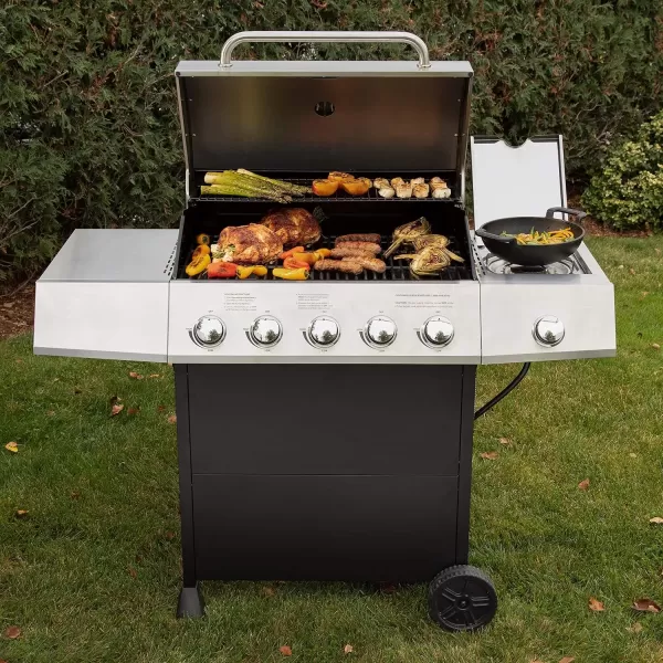 imageCuisinart CGG7400 Propane 54 Inch Full Size FourBurner Gas GrillFive Burner Gas Grill with Side Burner