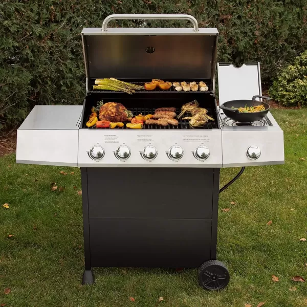 imageCuisinart CGG7400 Propane 54 Inch Full Size FourBurner Gas GrillFive Burner Gas Grill with Side Burner