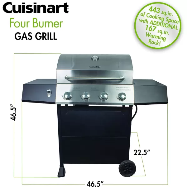 imageCuisinart CGG7400 Propane 54 Inch Full Size FourBurner Gas GrillFull Size Gas Grill  FourBurner