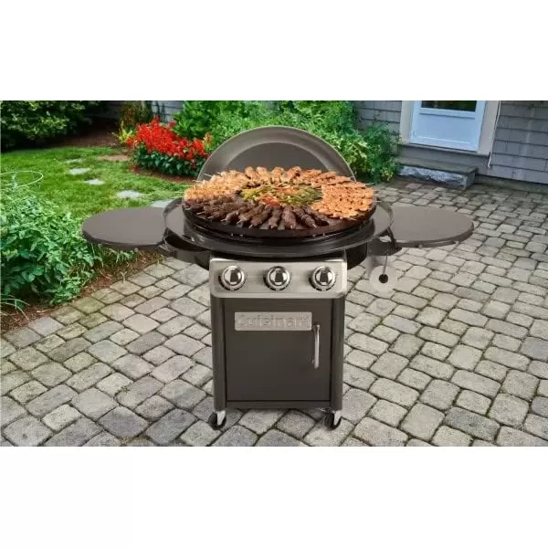 imageCuisinart CGG999 30Inch Round Flat Top Surface 360 XL Griddle Outdoor Cooking Station