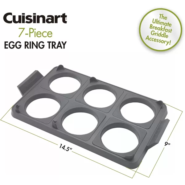 imageCuisinart CGR600 7Piece Griddle Egg Ring Tray