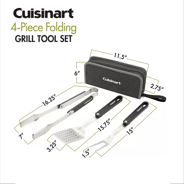 imageCuisinart CGS1000 4Piece Folding Grill Tool Set