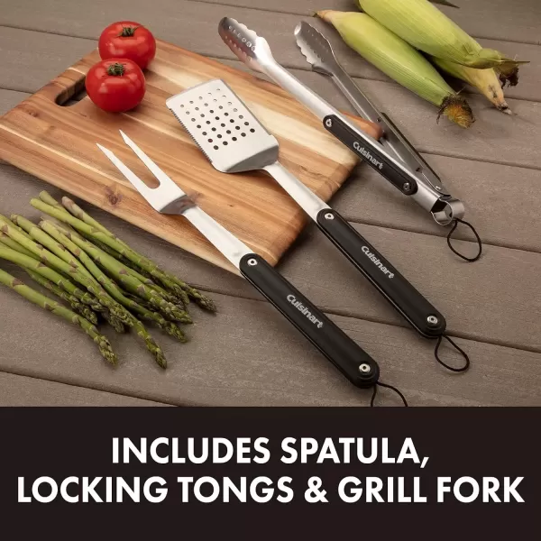 imageCuisinart CGS1200 3Piece Magnetic Grill Tool Set