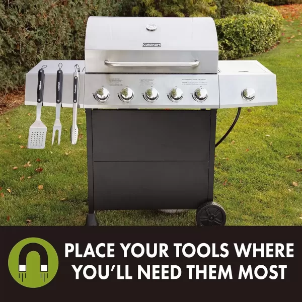 imageCuisinart CGS1200 3Piece Magnetic Grill Tool Set