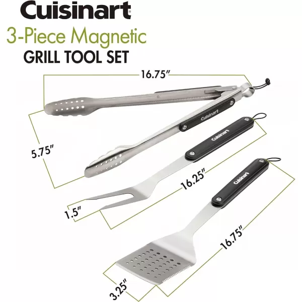 imageCuisinart CGS1200 3Piece Magnetic Grill Tool Set