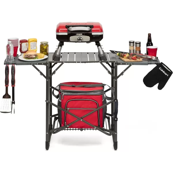imageCuisinart CGS134 Grilling Tool Set with Grill Glove Red 3PieceBlack
