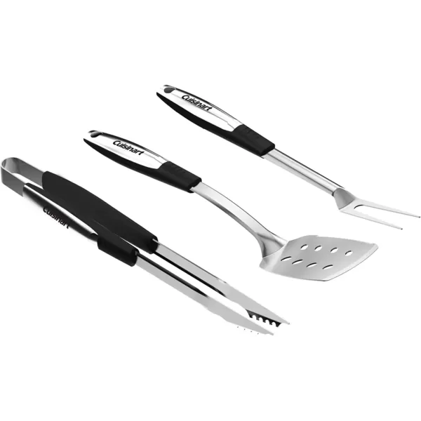 imageCuisinart CGS233RD 3Piece Grilling Tool Set RedBlack